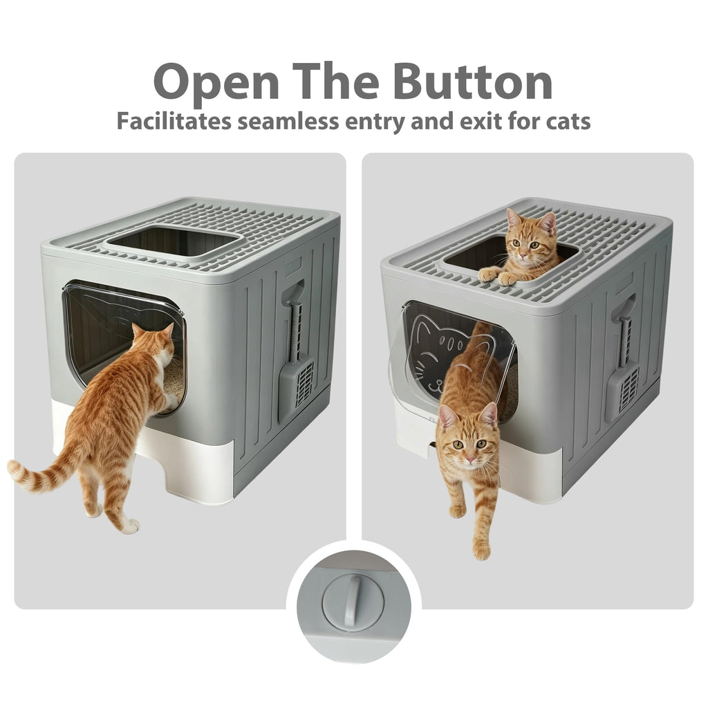 Stainless Steel Cat Litter Box with Lid O859082