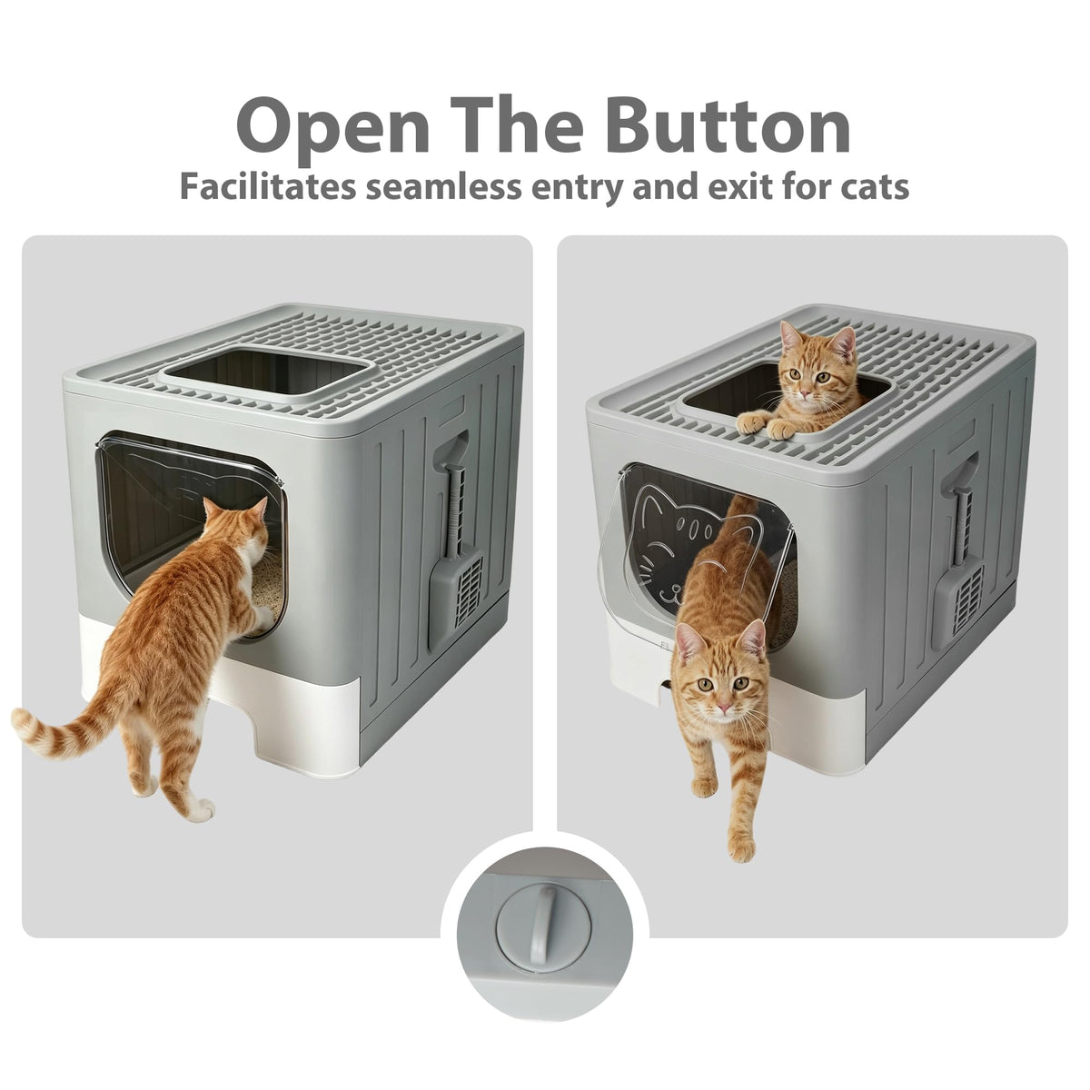 Stainless Steel Cat Litter Box with Lid O859082