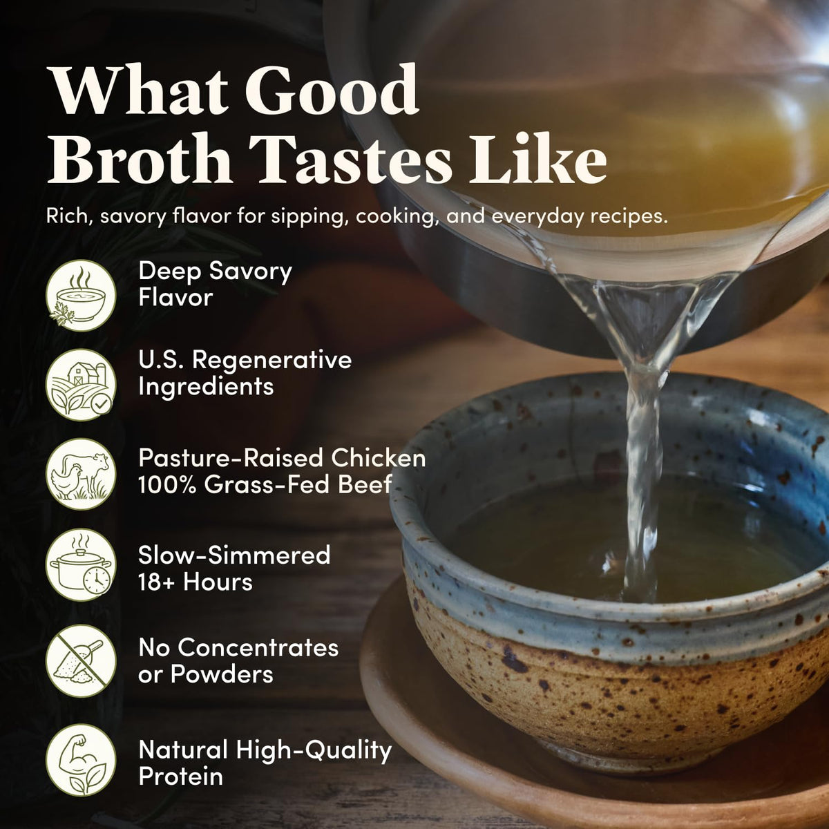 Bone Broth Variety Pack 3 Beef Flavors 14oz 4-Pack Q683