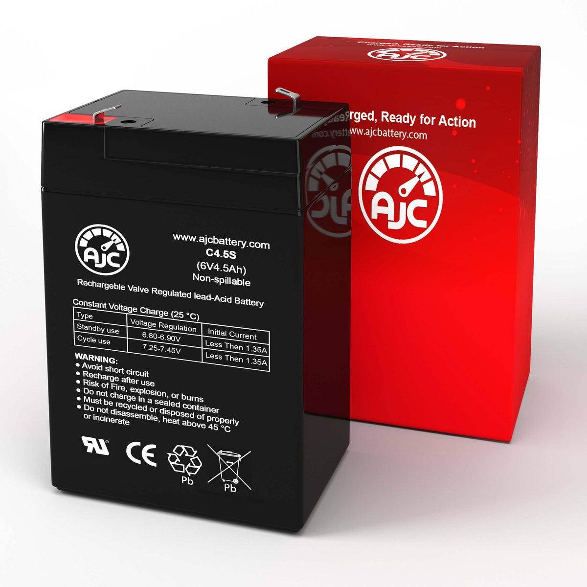 6V 4.5Ah Sealed Lead Acid Battery N13246