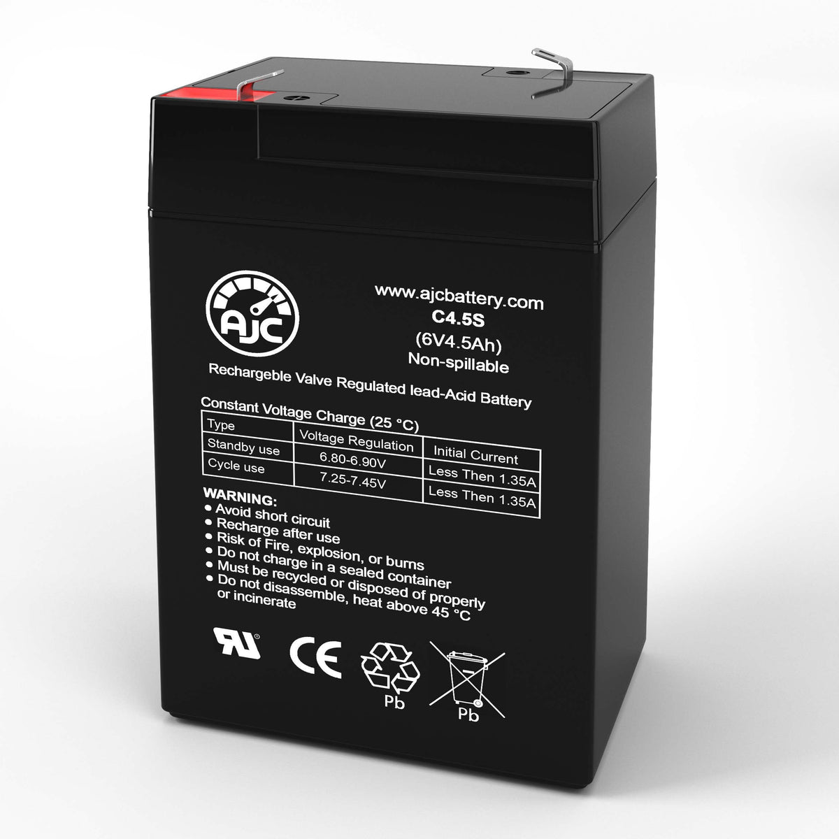 6V 4.5Ah Sealed Lead Acid Battery N13246