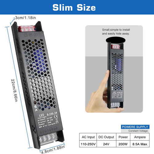 24V 200W 8.3A Constant Voltage LED Power Supply T811189