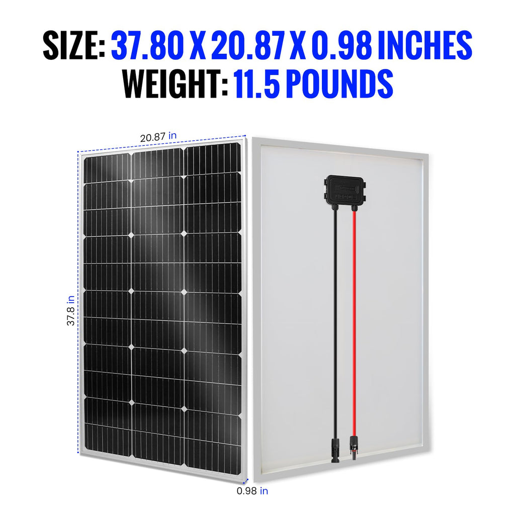 100W Monocrystalline Solar Panel Kit with 20A PWM Controller B904