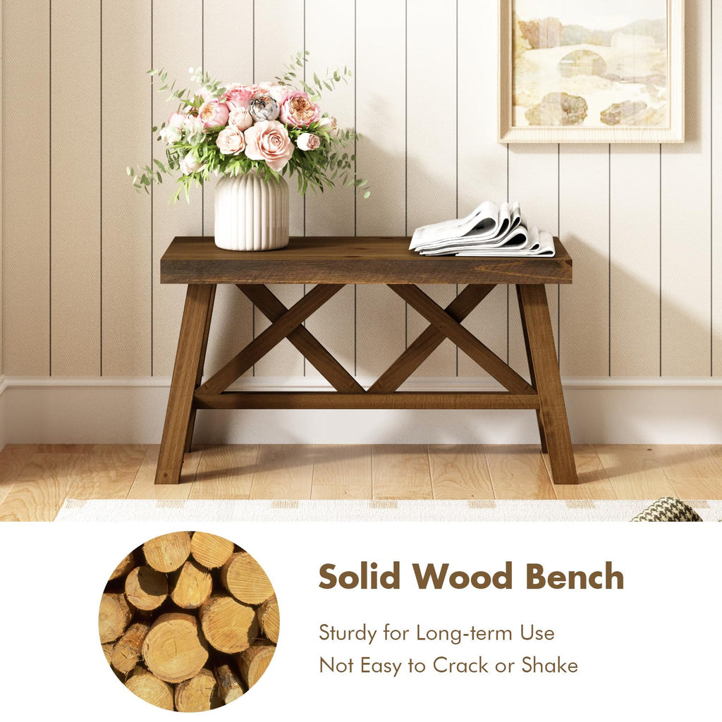 30" Solid Wood Bench M6576