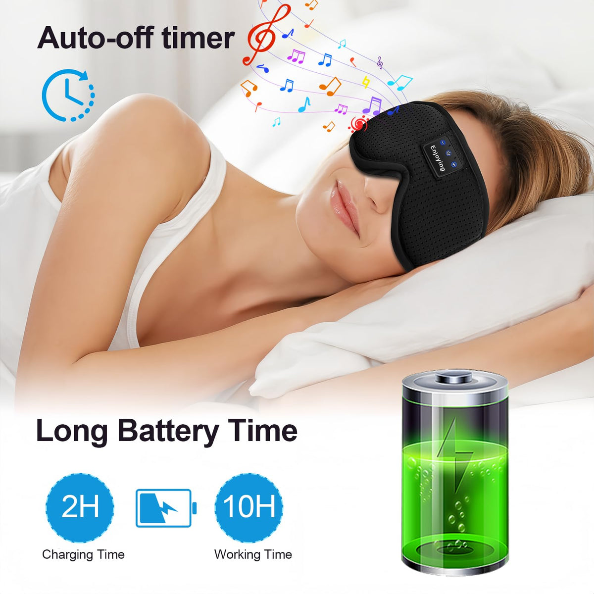 Sleep Mask with Bluetooth Headphones E1660