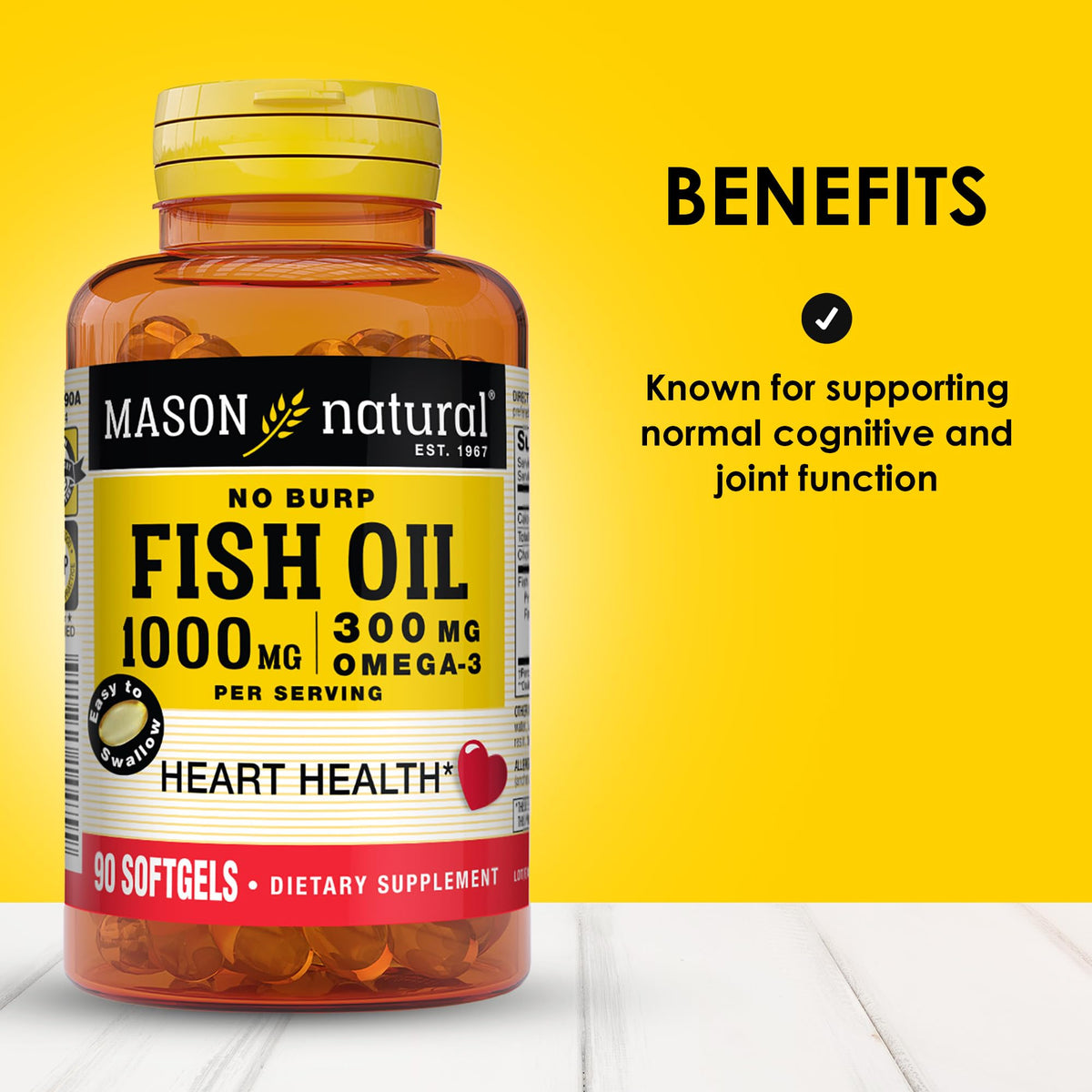 Omega 3 Fish Oil 1000mg 90 Softgels U541