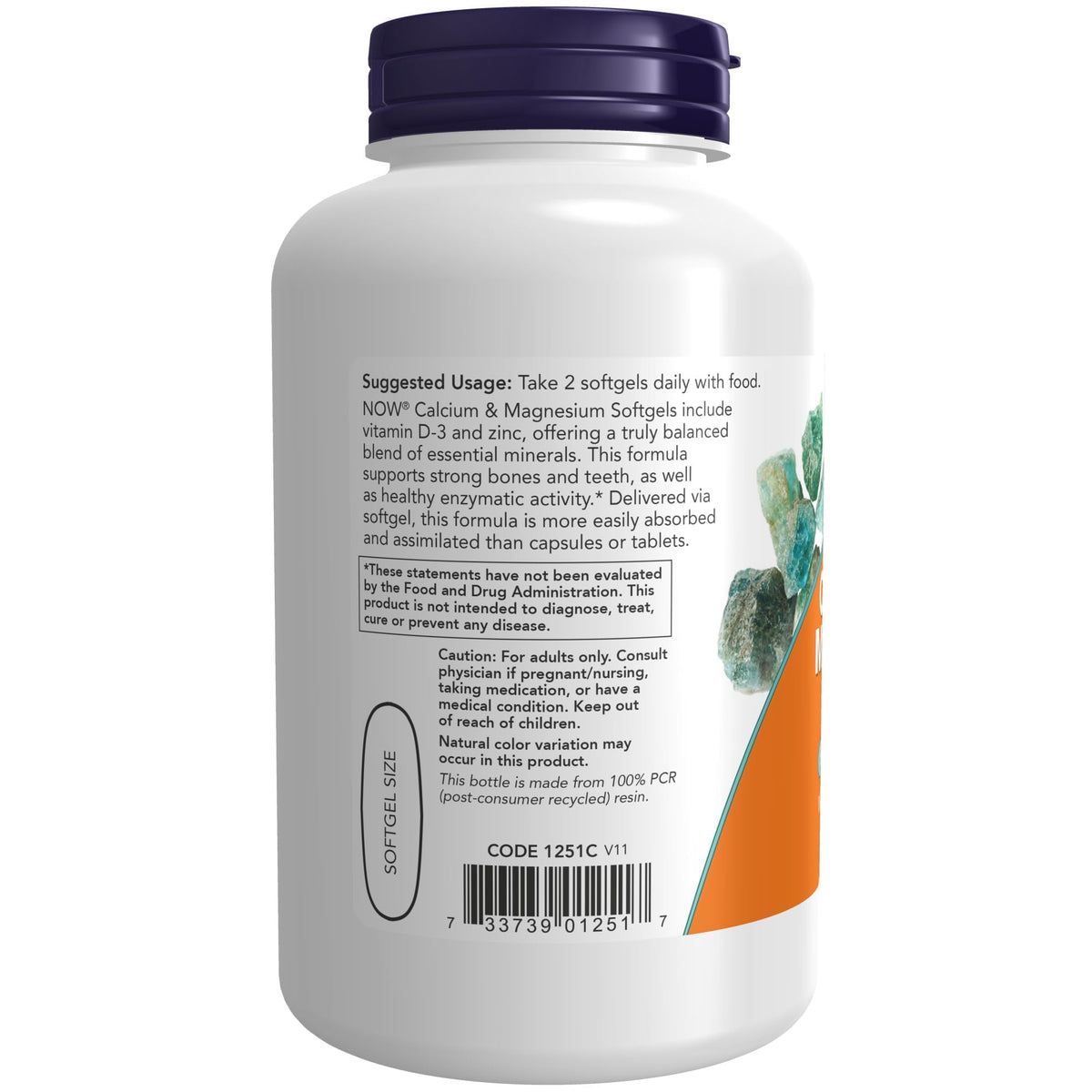 Calcium & Magnesium with D-3 & Zinc 120 Softgels U189