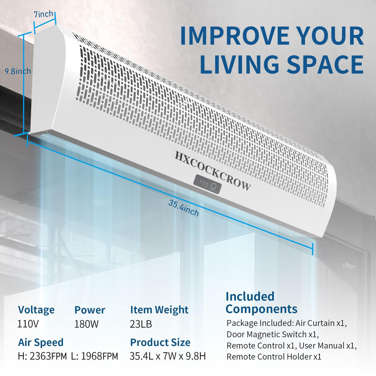 36 Inch Wall Mounted Air Curtain J772981
