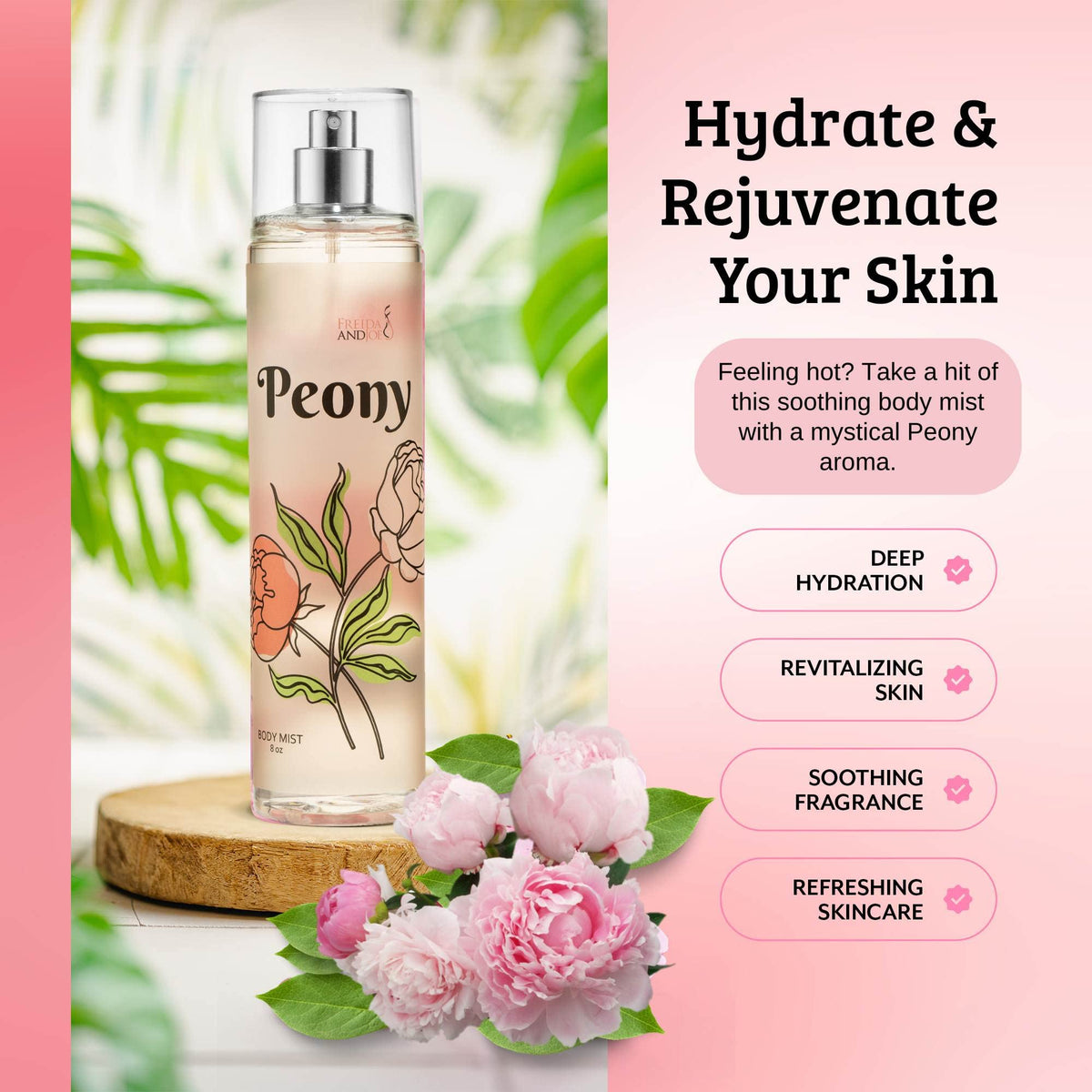 Body Mist Spray Peony Floral H91648