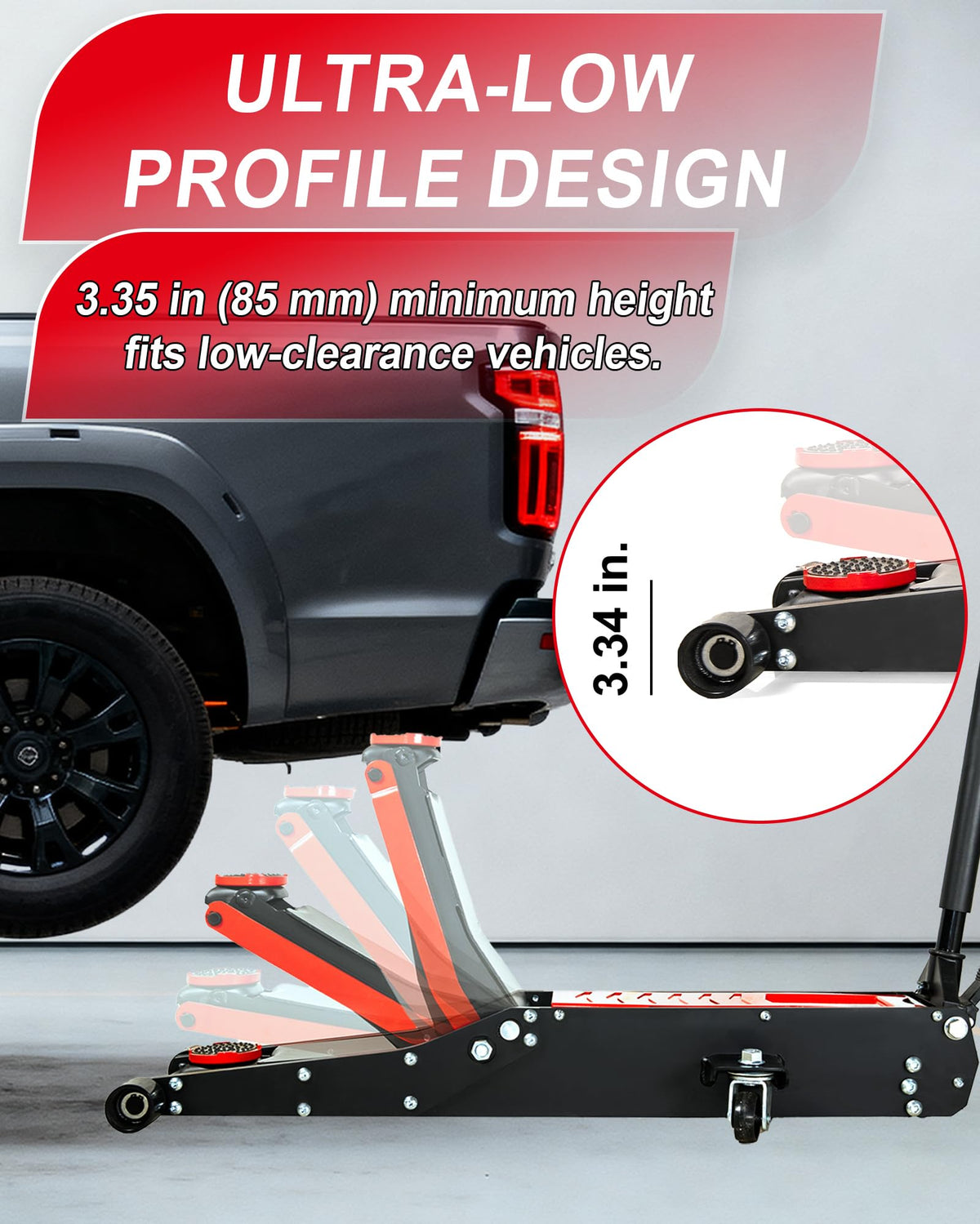 3 Ton Low Profile Floor Jack with Foot Pedal Z4136