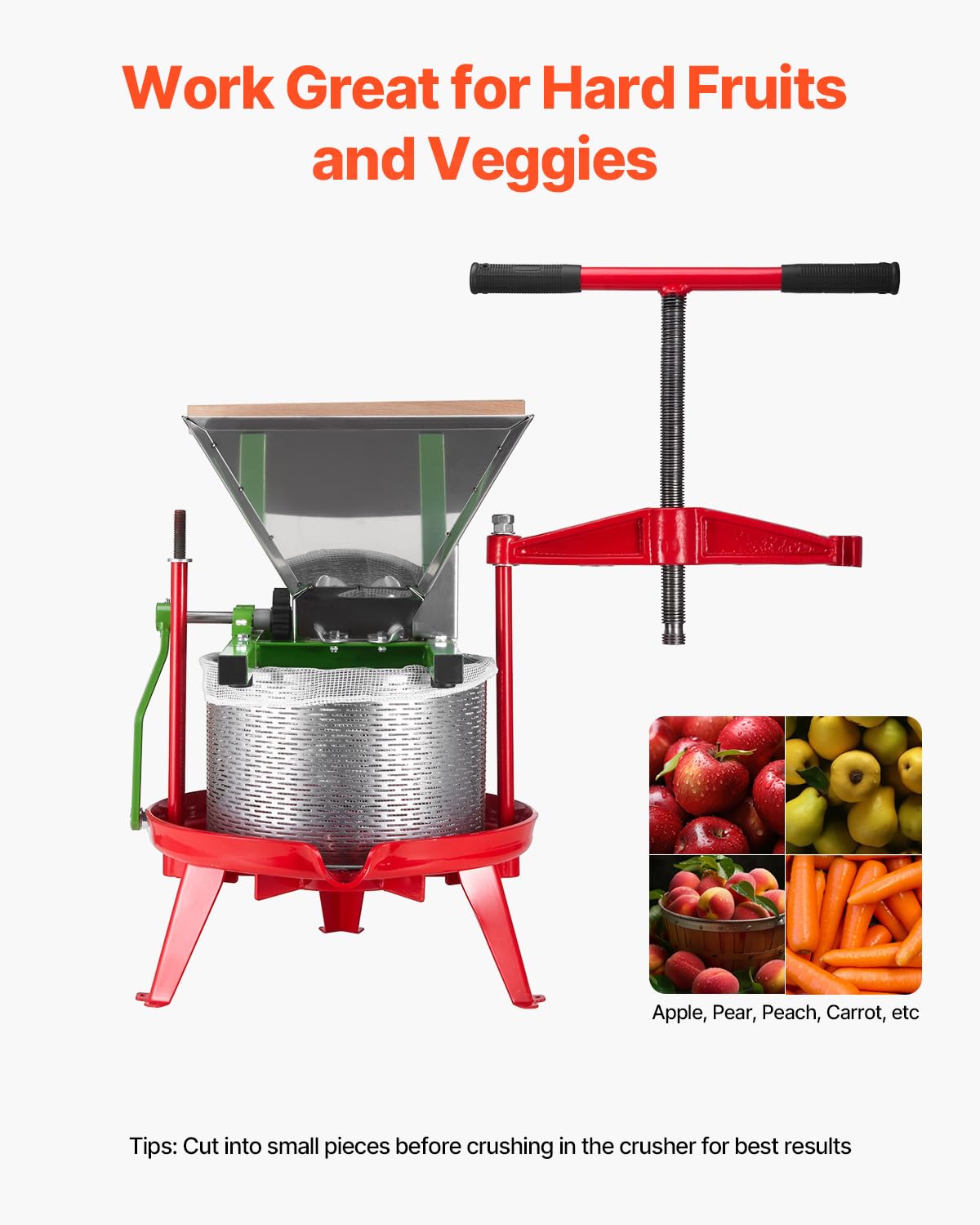 7L Stainless Steel Manual Fruit Crusher S413834