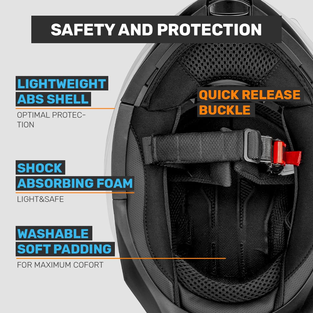 Dual Visor Flip Up Modular Helmet V159