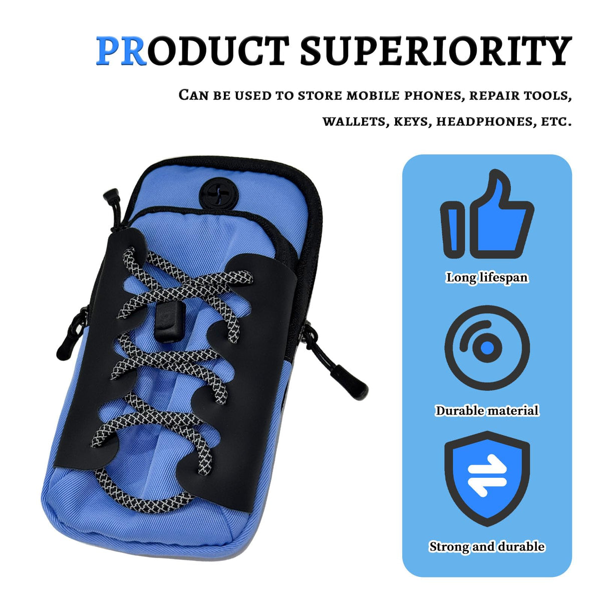 Waterproof Ebike Phone Storage Bag Battery Frame Pouch Blue X9027