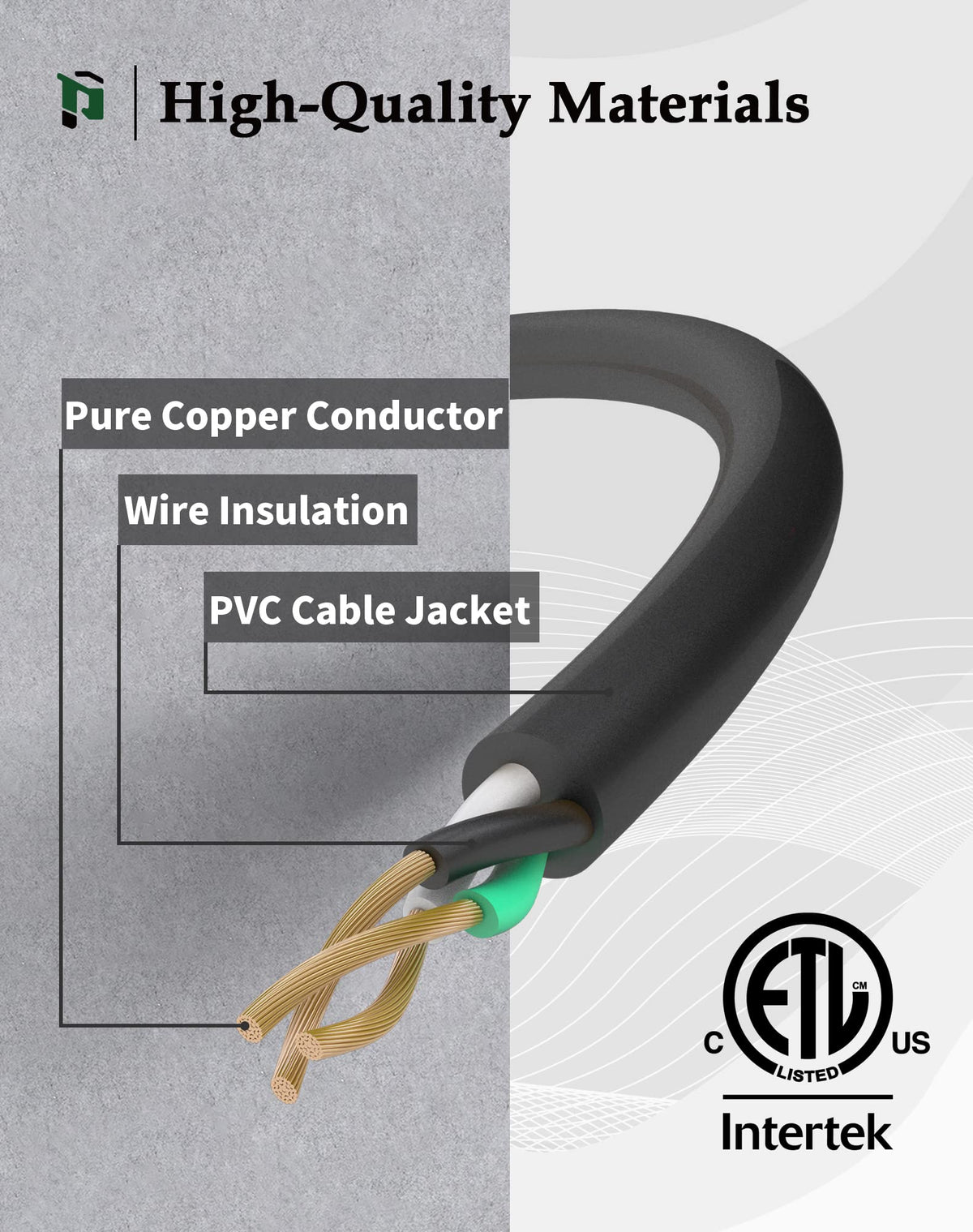 100Ft 12 Gauge Extension Cord with 3-Outlets Q622
