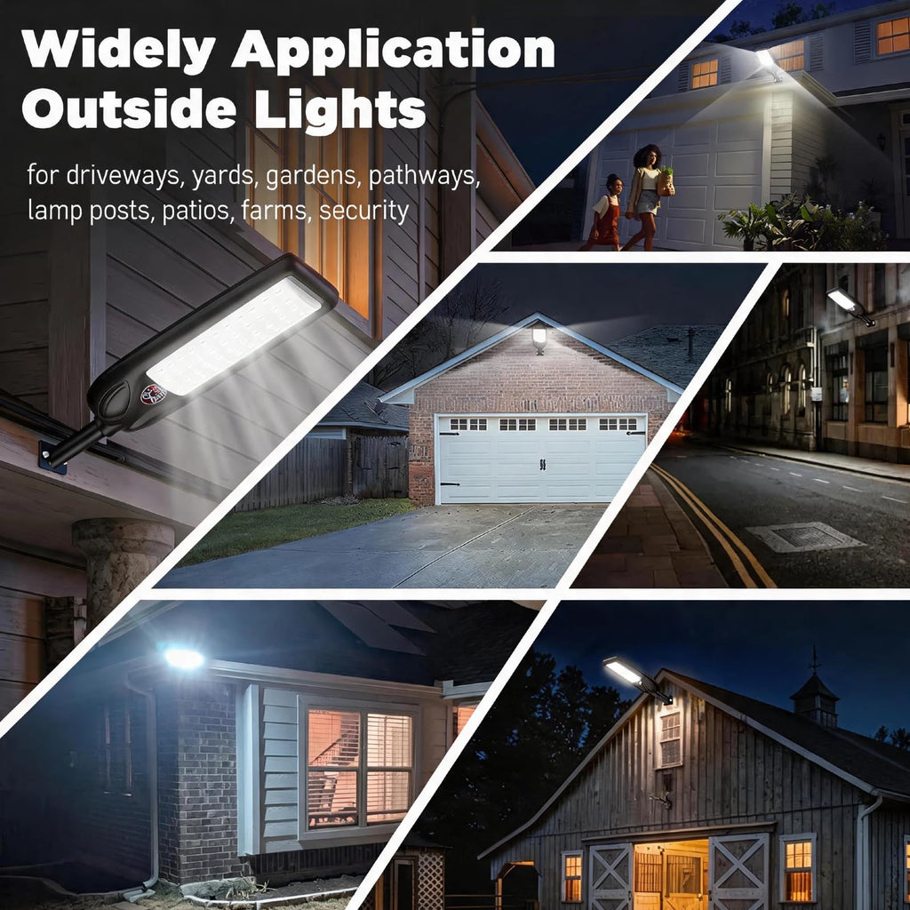 Solar Street Lights Outdoor with Remote Control, Motion Sensor, 6500K Dusk to Dawn, Waterproof Security Light O309972