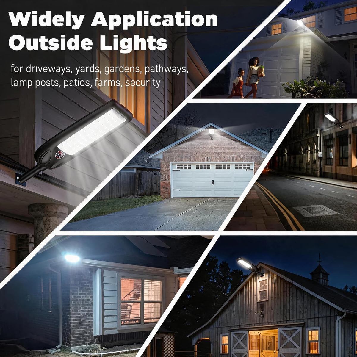 Solar Street Lights Outdoor with Remote Control, Motion Sensor, 6500K Dusk to Dawn, Waterproof Security Light O309972