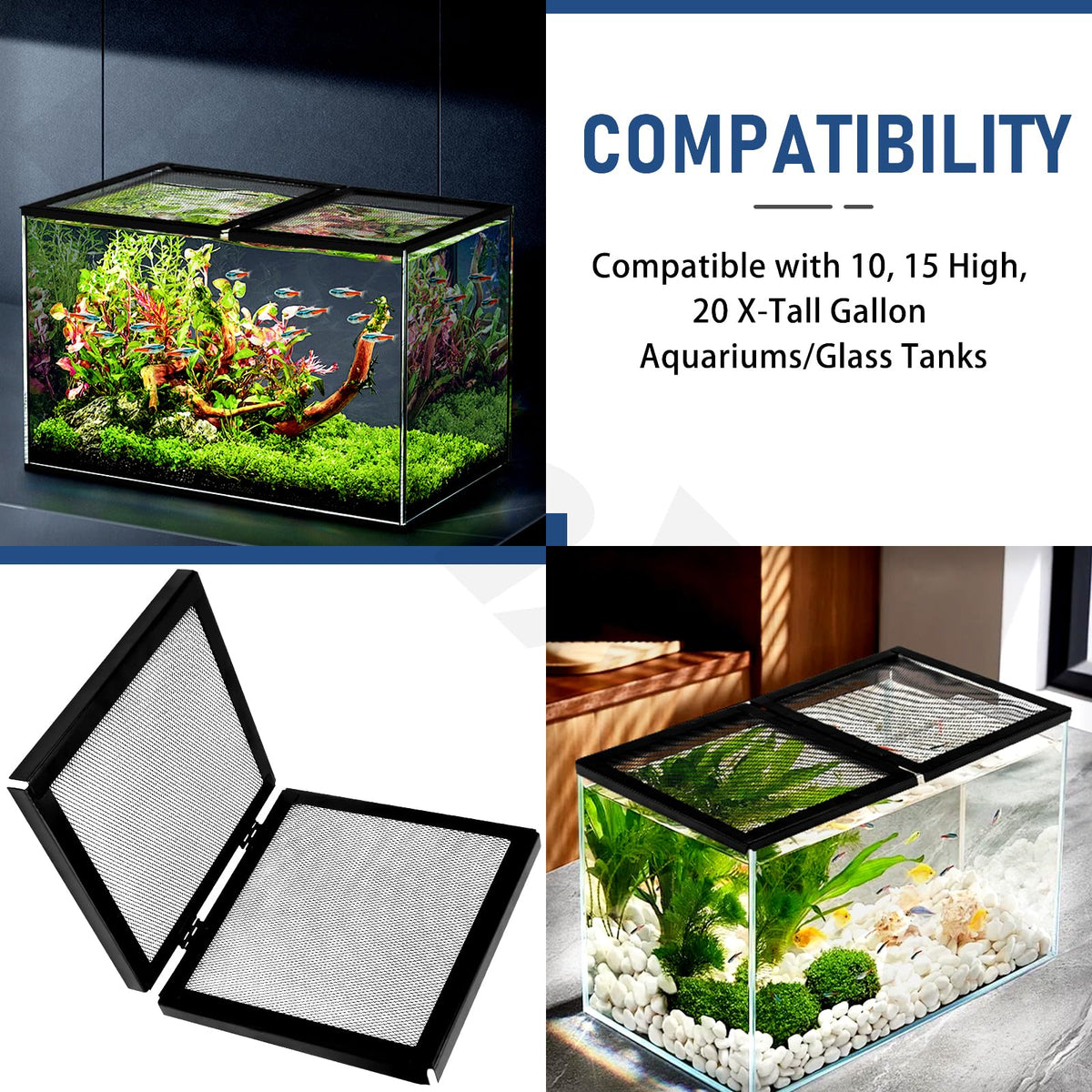 Hinged Door Aquarium Screen Cover I748