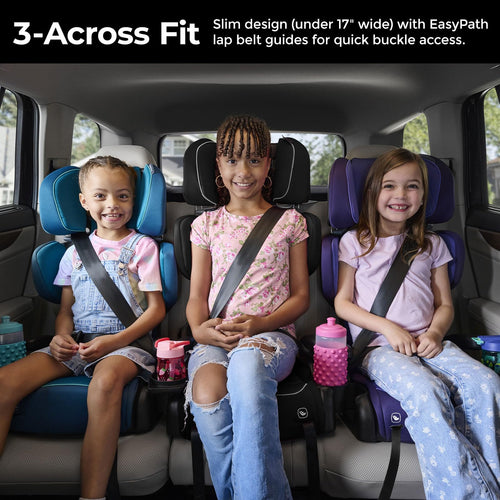 2-in-1 High Back Booster, 40-120 lbs, Black A6748