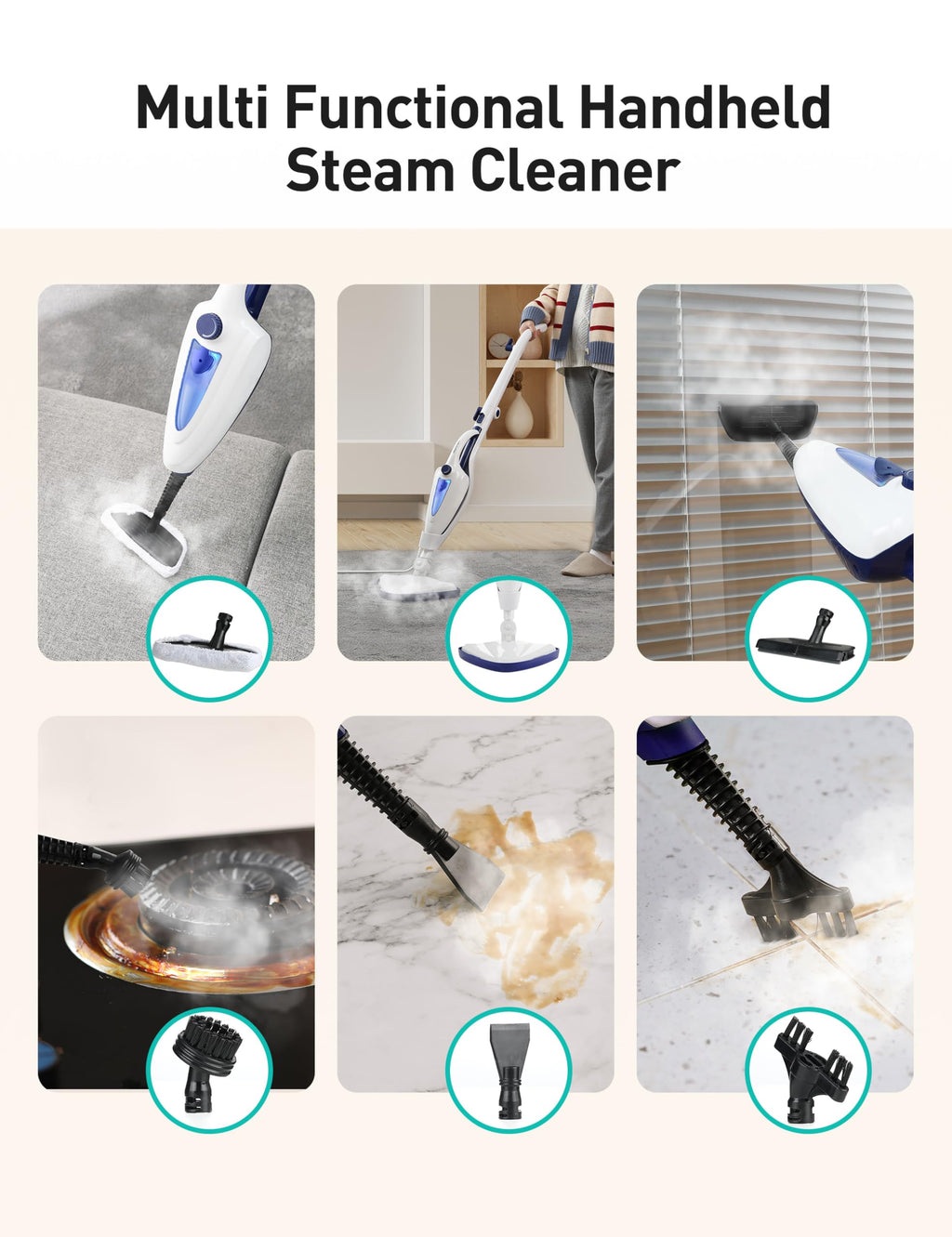 1500W Detachable Handheld Steam Mop O160