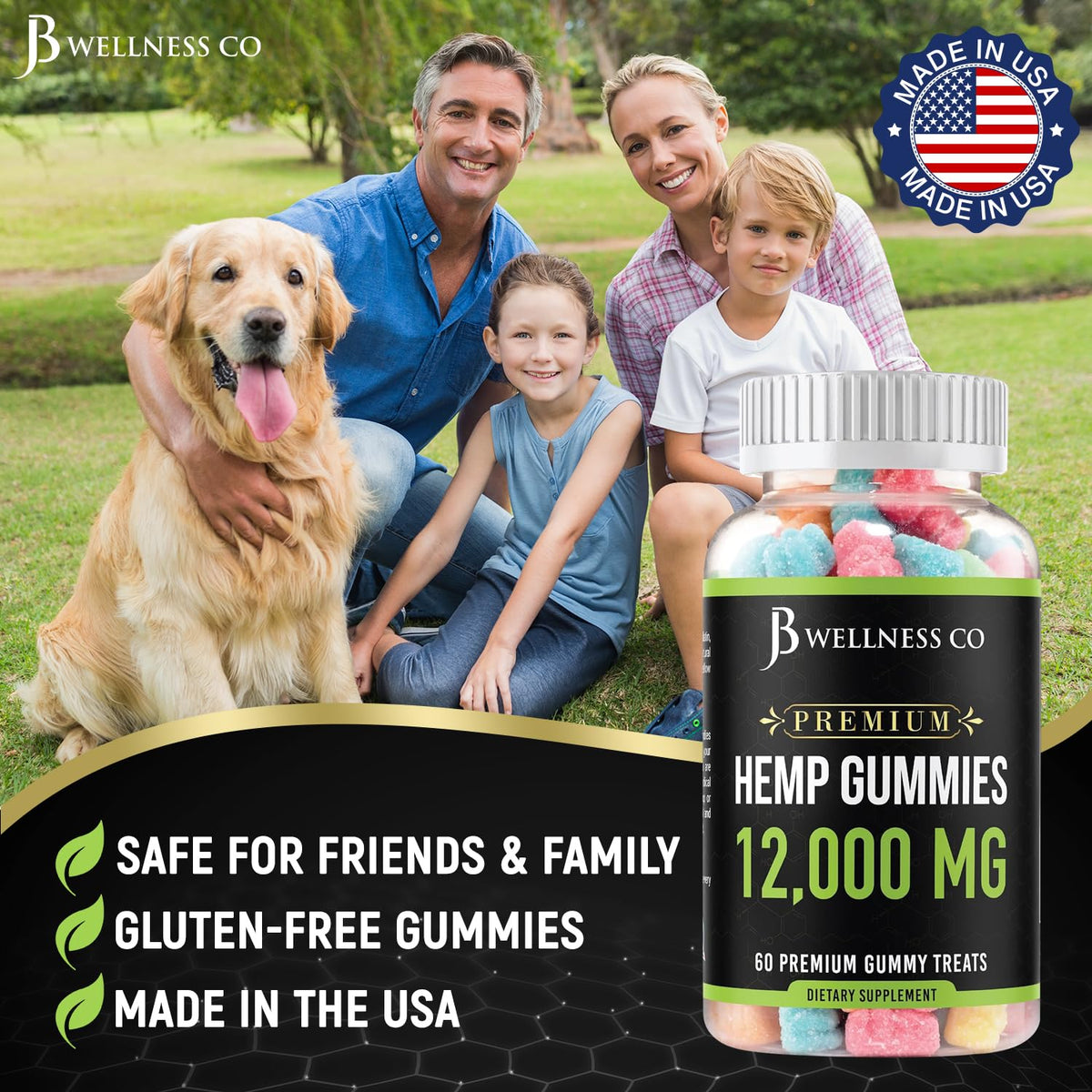 Hemp Gummies 12,000 Vitamins & Omega 3,6,9 120 Count Z389