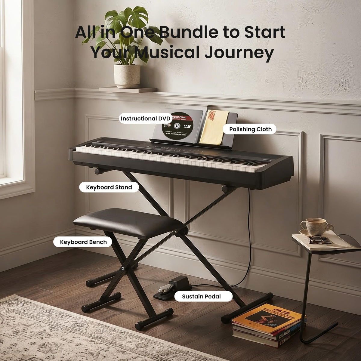 88-Key Digital Piano Black O464700