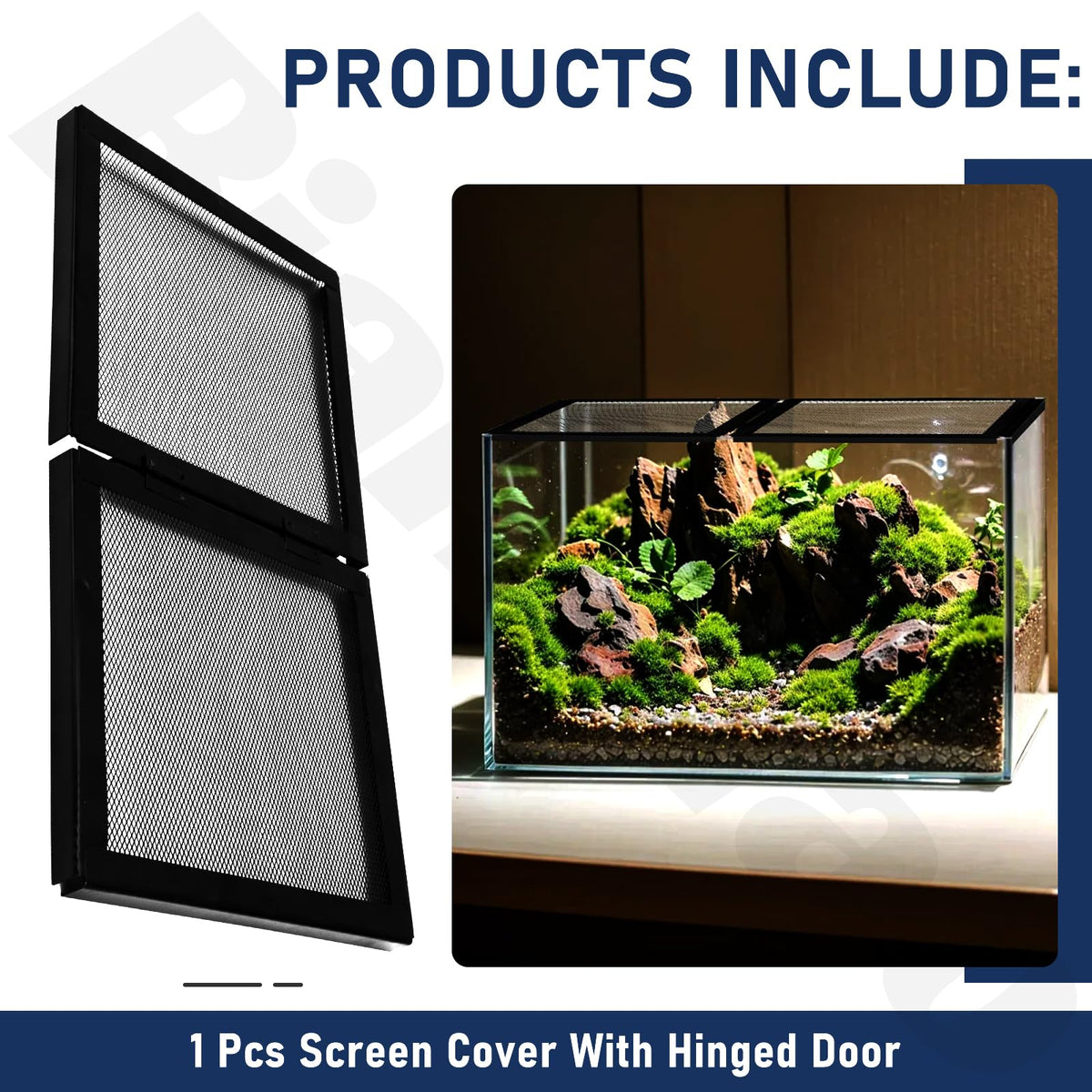 Hinged Door Aquarium Screen Cover I748