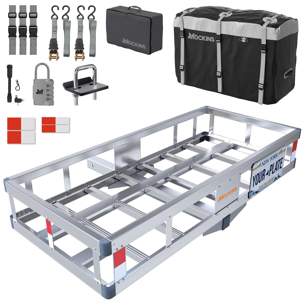 Aluminum Hitch Cargo Carrier & Cargo Bag G670386