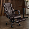 Big and Tall Office Chair with Footrest, Lumbar Support, Brown T733892