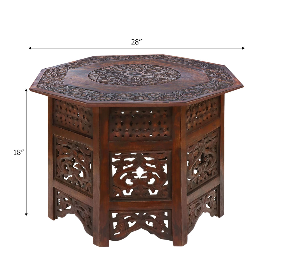 Solid Wood Folding Octagon Coffee Table K407