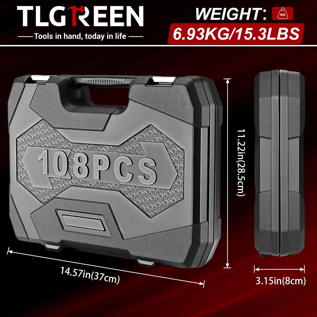 108-Piece Metric CR-V Steel Socket Set G588