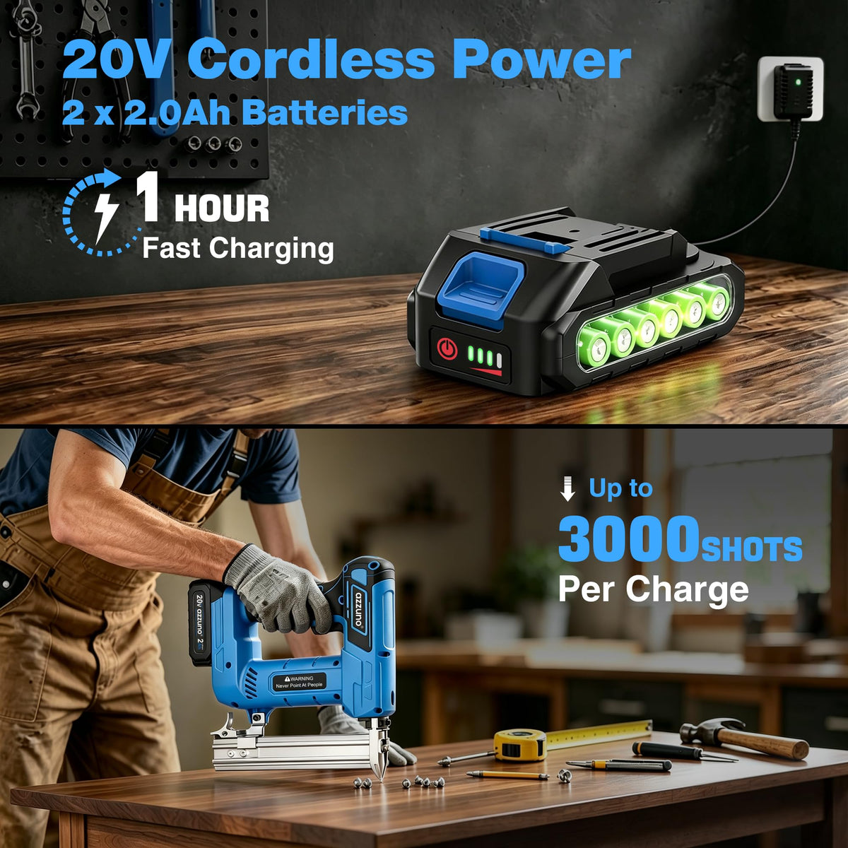 Cordless Brad Nailer Stapler Q58670