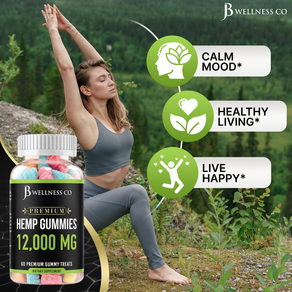 Hemp Gummies 12,000 Vitamins & Omega 3,6,9 120 Count Z389