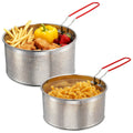 Set of 2 Stainless Steel Pasta Strainers with Removable Handle K93934