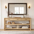 Oak Console Table with Storage Drawers W307031