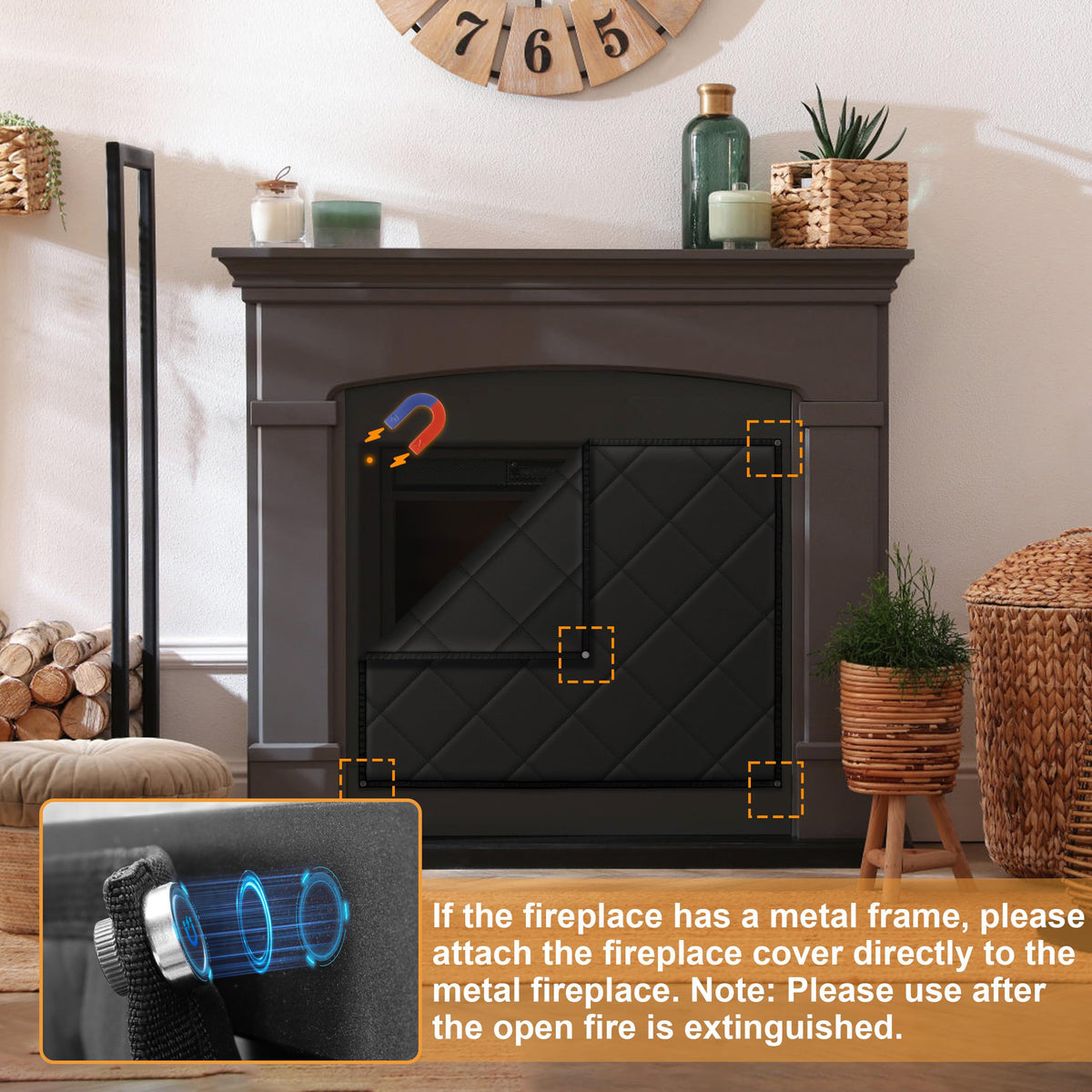 Magnetic Fireplace Cover 36" x 30" W2278