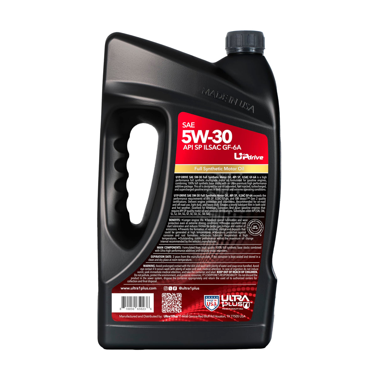 5W-30 Full Synthetic Motor Oil 5 Quart C86451