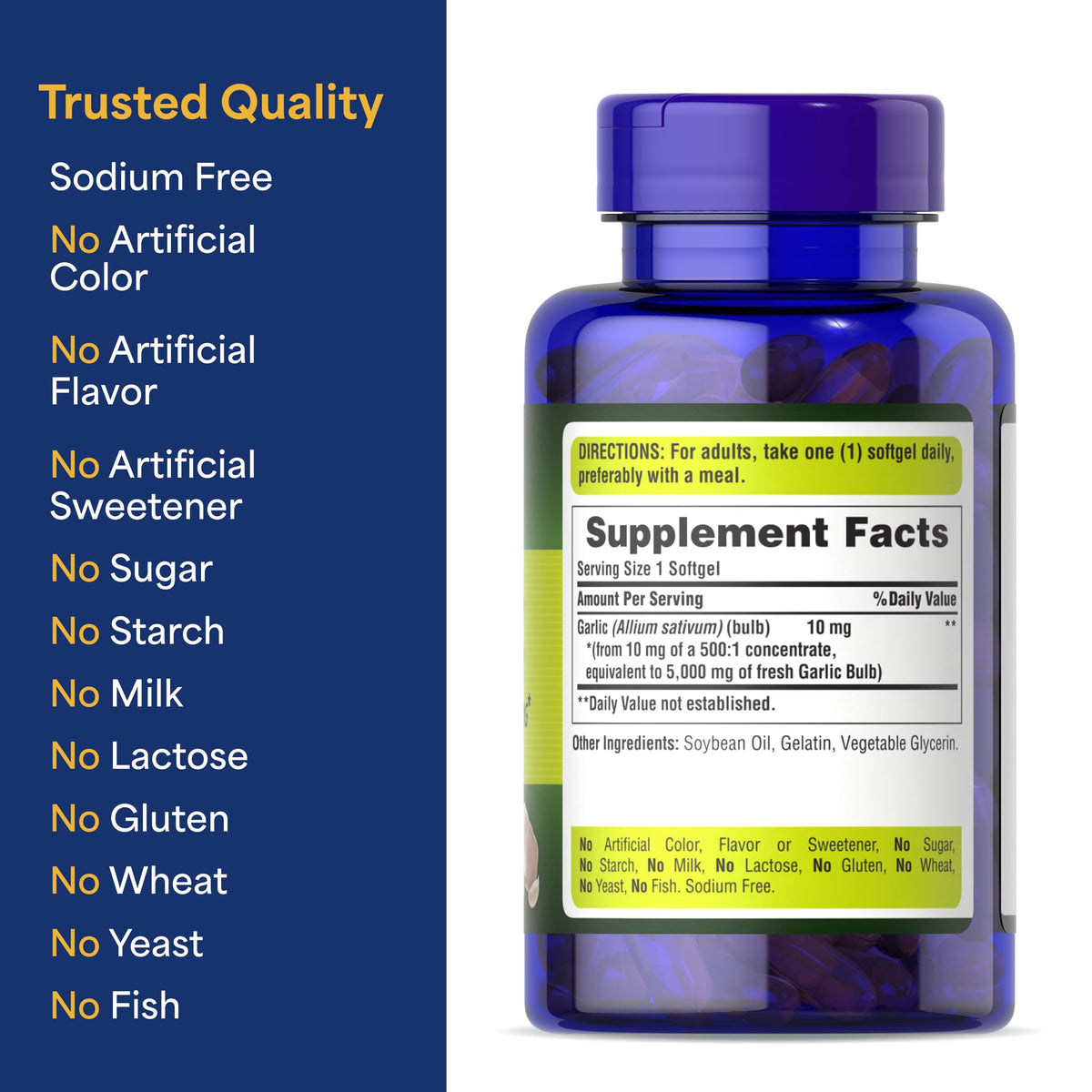 Garlic 5000mg 250 Softgels X8600