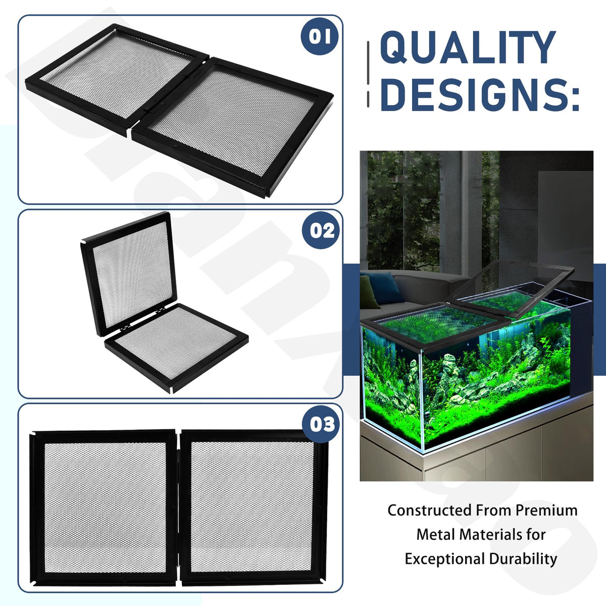 Hinged Door Aquarium Screen Cover I748