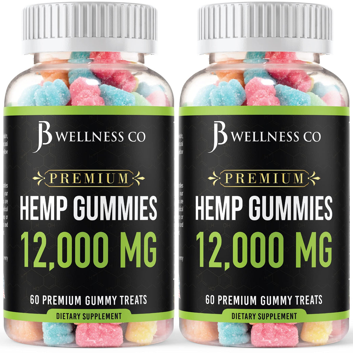 Hemp Gummies 12,000 Vitamins & Omega 3,6,9 120 Count Z389