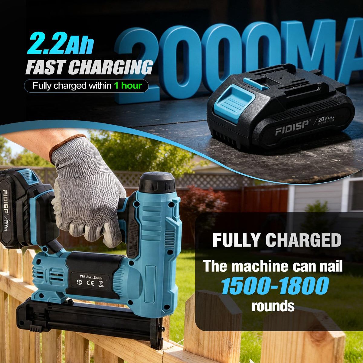 18 Gauge Cordless Nail Gun J8127