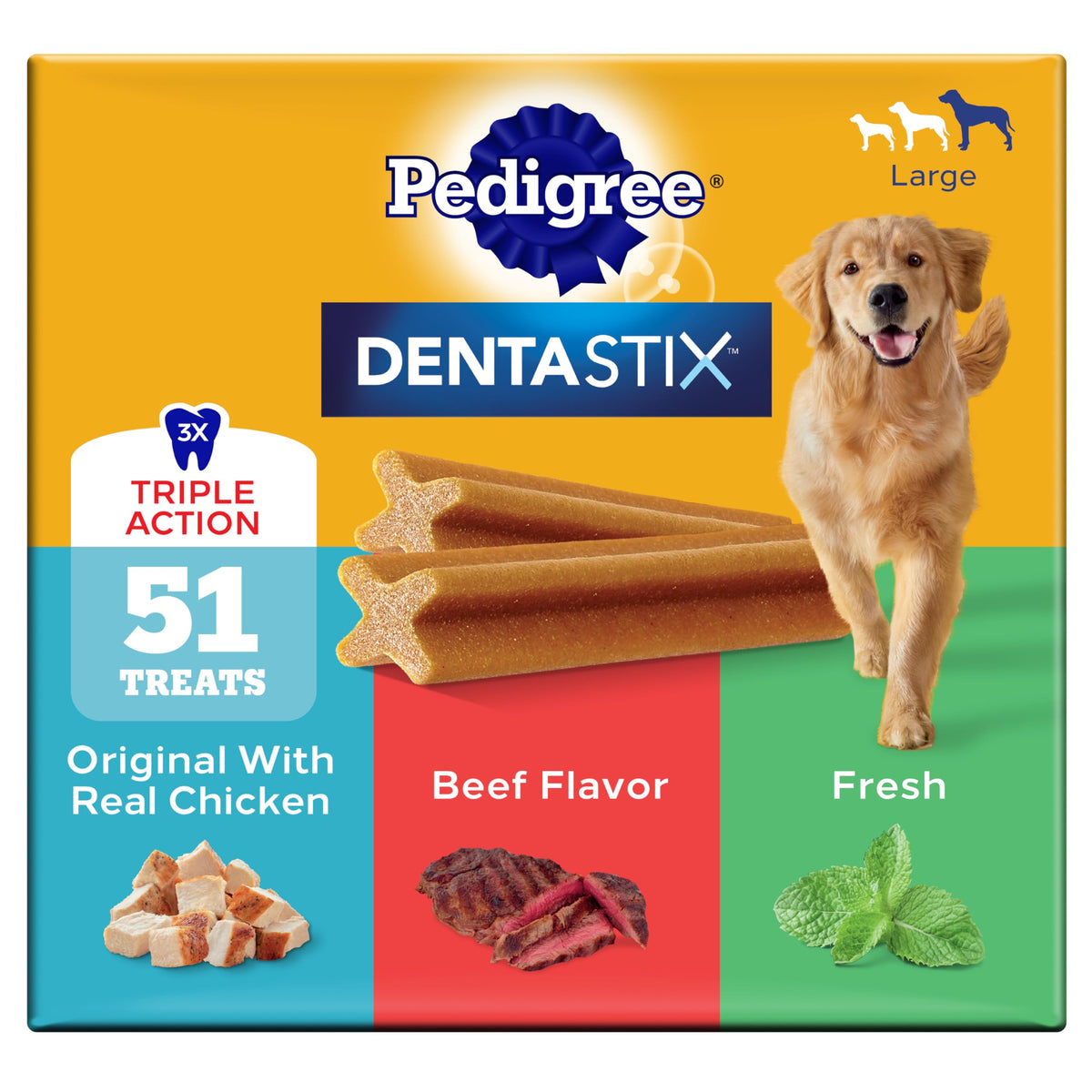 Large Breed Dental Dog Treats, 51 Count Q25938
