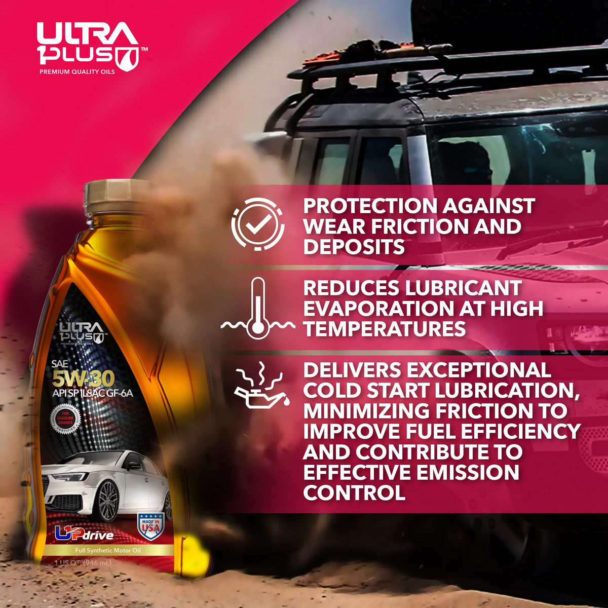 5W-30 Full Synthetic Motor Oil 5 Quart C86451