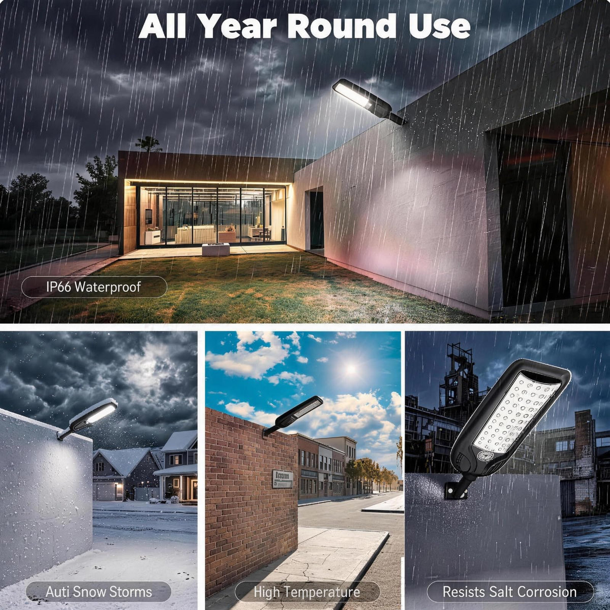 Solar Street Lights Outdoor with Remote Control, Motion Sensor, 6500K Dusk to Dawn, Waterproof Security Light O309972