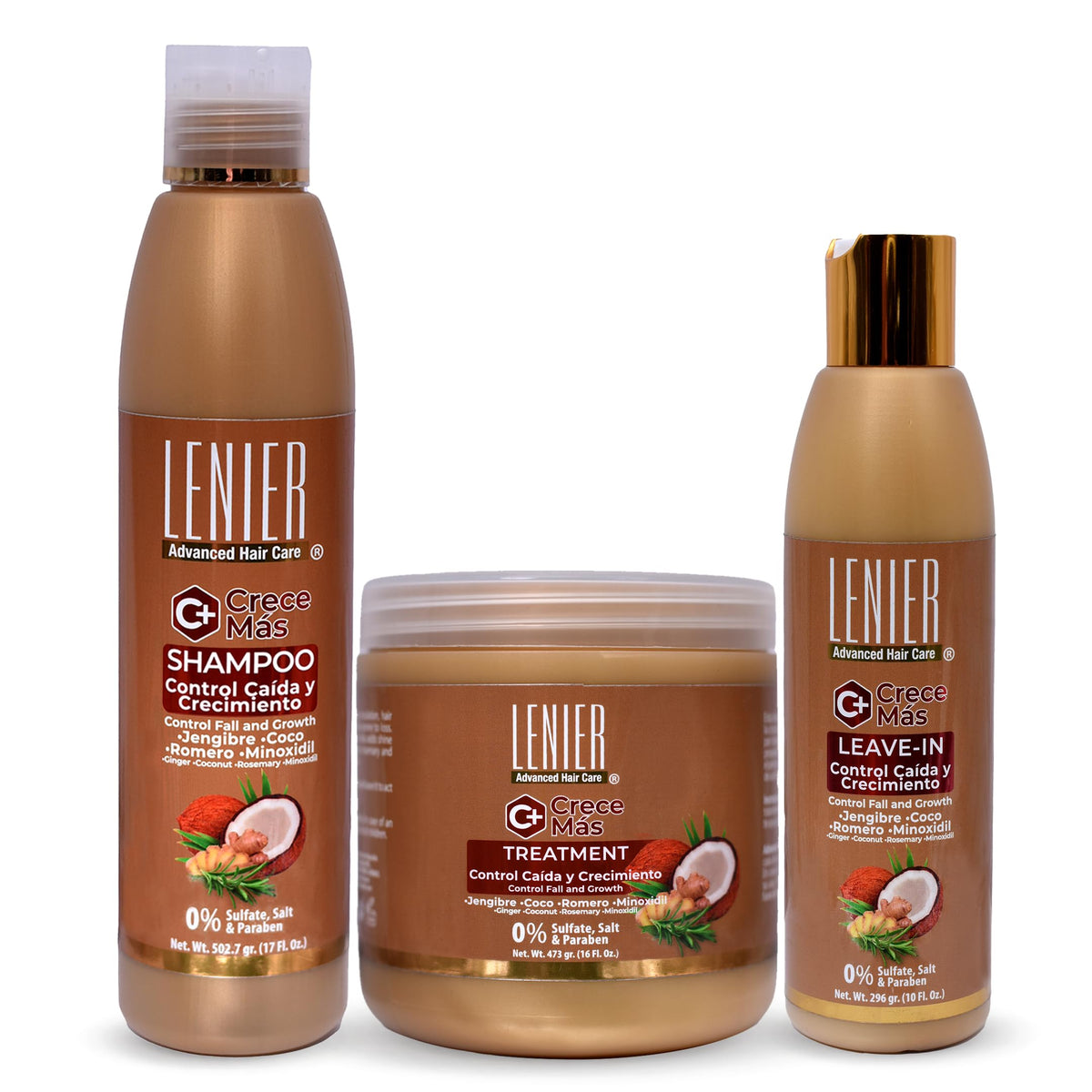 Shampoo, Hair Mask & Leave In Conditioner Hair Care System R2062