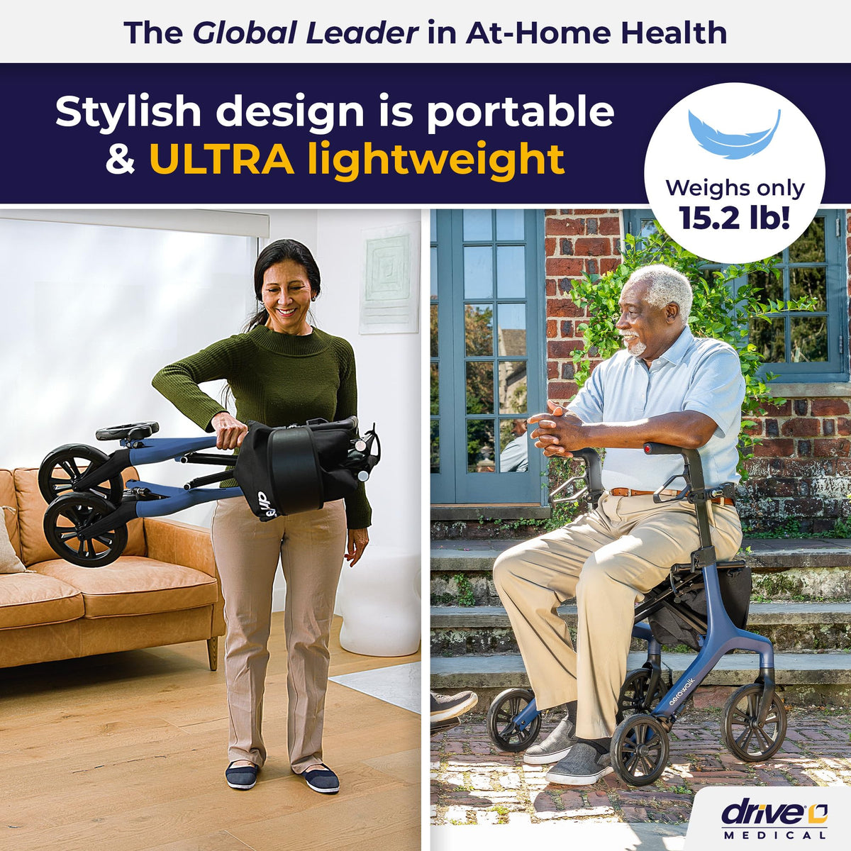 Blue 15.2 lb Rollator X269